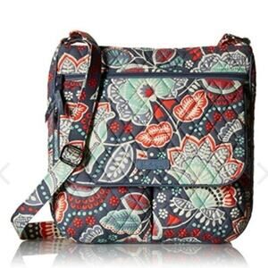 Vera Bradley Double Zip Mailbag Crossbody Purse Bag Nomadic Floral Print